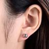 925 Sterling Silver Ball Stud Earrings - 0.28'' Heart Pattern Earrings For Women - 24K Gold Plated Round Earrings Fine Jewelry (Gold) view 3