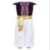 Sxiwei Kids Boys Arabian Prince Vest Top with Harem Belt Pants Set for Carnival Party Fancy Dress Purple 16 Years view 1