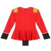 Aislor Women's Circus Ringmaster Cosplay Costume Long Sleeve Tassel Tuxedo Jacket Leotard Jumpsuit Bodysuit Red 3X-Large view 4