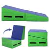Gymnastics Mat Tumbling Mat for Home 48"x24" Incline Mat with Handles Folding Wedge mats for Tumbling Yoga,Gym,Core Workouts,Stretching(Blue) view 1