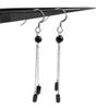skyjewels 7.00 Cts Certified Black Diamond Dangler Earring With 925 Sterling Silver Round & Drum Faceted Beautiful Earrings for Woman view 2