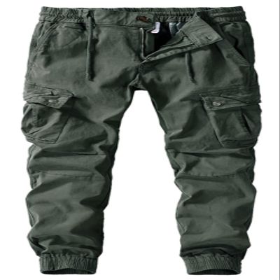 CHARTOU Men Stretch Waist Cargo Pants Work Pants Lightweight Outdoor Tactical Jogger Pants Pocket (Large,Green)