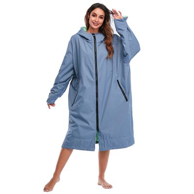 KUYUSHOP Adult Changing Robe,Surf Robe Dry Poncho Hooded Towel Oversized Coat Fleece Lining Thermal Swim Parka Surfing Poncho