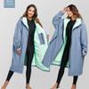 KUYUSHOP Adult Changing Robe,Surf Robe Dry Poncho Hooded Towel Oversized Coat Fleece Lining Thermal Swim Parka Surfing Poncho view 2