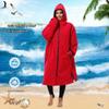 KEYUSHOP Waterproof Changing Robe with Fleece Lining, Oversized Swim Parka Towel Robe Hooded Surf Poncho Swim Robe Stay Warm and Dry- Watersports, Swimming, Surfing view 3