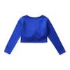 winying Kids Girls Classic Ballet Sweater Cardigan Long Sleeves Wrap Cardigan Knit Sweater Ballet Dance Outerwear Royal Blue A 9-10 Years view 4