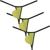 Botmois Men's Ice Silk Mini Bikini Tangas Soft String Thong Underwear Pouch T-back Minimal Coverage Underpants 3-Pack(Light Yellow) L view 1