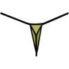 Botmois Men's Ice Silk Mini Bikini Tangas Soft String Thong Underwear Pouch T-back Minimal Coverage Underpants 3-Pack(Light Yellow) L view 3