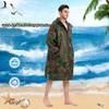 KUYUSHOP Adult Changing Robe,Surf Robe Dry Poncho Hooded Towel Oversized Coat Fleece Lining Thermal Swim Parka Surfing Poncho view 3