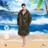 KUYUSHOP Adult Changing Robe,Surf Robe Dry Poncho Hooded Towel Oversized Coat Fleece Lining Thermal Swim Parka Surfing Poncho view 4