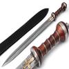 Handmade Damascus Steel Double Edge Roman Gladius Sword, Greek Sword, Sword Art Online, with Leather Sheath view 1