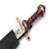 Handmade Damascus Steel Double Edge Roman Gladius Sword, Greek Sword, Sword Art Online, with Leather Sheath view 4