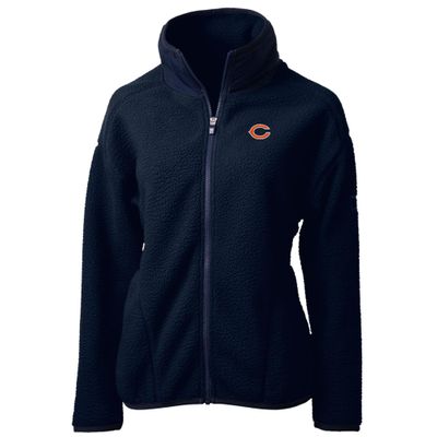 Cutter & Buck Women's Navy Chicago Bears Cascade Eco Sherpa Fleece Full-Zip Jacket