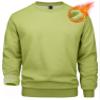MAGCOMSEN Men's Fleece Lined Crewneck Sweatshirt - Casual Winter Pullover in Olive Green view 1