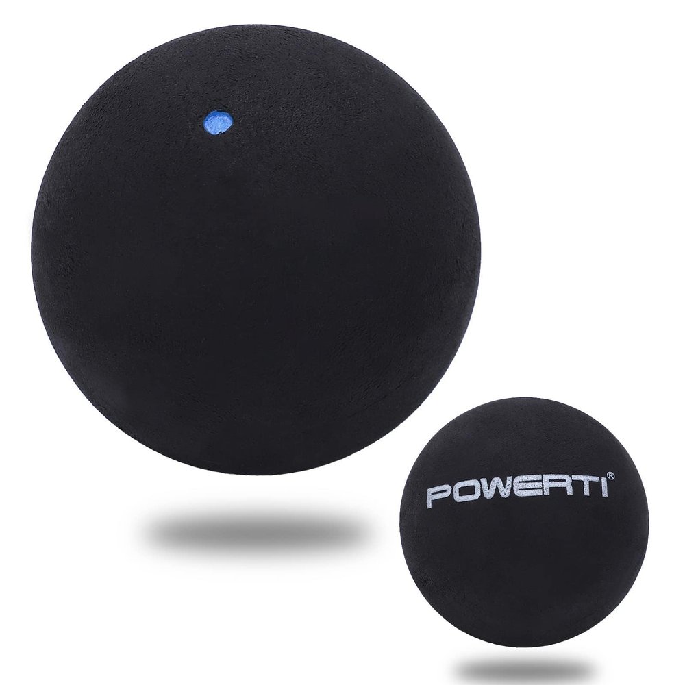 HERCHR Single Dot Squash Ball, 37mm Beginner Squash Ball Rubber Squash Racket Ball for Beginner Training Practice Sports Competition Training Squash Ball Blue Dot Squash Balls (Blue)