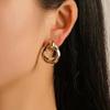 AOLIMI Gold Large Knot Clip On Earrings Statement Drop Clip Earrings for Women No Pierced view 2
