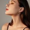 AOLIMI Gold Large Knot Clip On Earrings Statement Drop Clip Earrings for Women No Pierced view 3