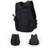 Xximuim Kids Tactical Vest,45CM Adjustable Nylon Children Outdoor Game Vest t with Multiple Pouches for Playing Game CS(Black) view 3
