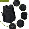Xximuim Kids Tactical Vest,45CM Adjustable Nylon Children Outdoor Game Vest t with Multiple Pouches for Playing Game CS(Black) view 4