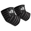 Gymreapers Weightlifting Elbow Wraps (1 Pair) - Flexible 40'' Elbow Compression Strap & Joint Support Brace - For Bench Press, Powerlifting, and Pressing (Gray) view 1