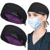 ABAMERICA Working Caps with Button and Sweatband, Adjustable Working Hats for Women Men, One Size (Tie Back or Toggle) view 1