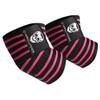 Gymreapers Weightlifting Elbow Wraps (1 Pair) - Flexible 40'' Elbow Compression Strap & Joint Support Brace - For Bench Press, Powerlifting, and Pressing (Pink) view 1