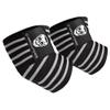 Gymreapers Weightlifting Elbow Wraps (1 Pair) - Flexible 40'' Elbow Compression Strap & Joint Support Brace - For Bench Press, Powerlifting, and Pressing (White) view 1
