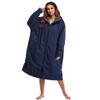 Adult Changing Robe, KUYUSHOP Surf Robe Dry Poncho Hooded Towel Oversized Coat Fleece Lining Thermal Swim Parka Weatherproof Long Sleeve Surfing Poncho with Hood For Watersports, Swimming, Surfing view 1