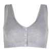 Telusu Elderly Women's Cotton Mastectomy Bras No Underwire Front Closure Breast Prosthesis Pocket Sports Bra Underwear (Color : Gray, Size : 90/40ABC) view 1