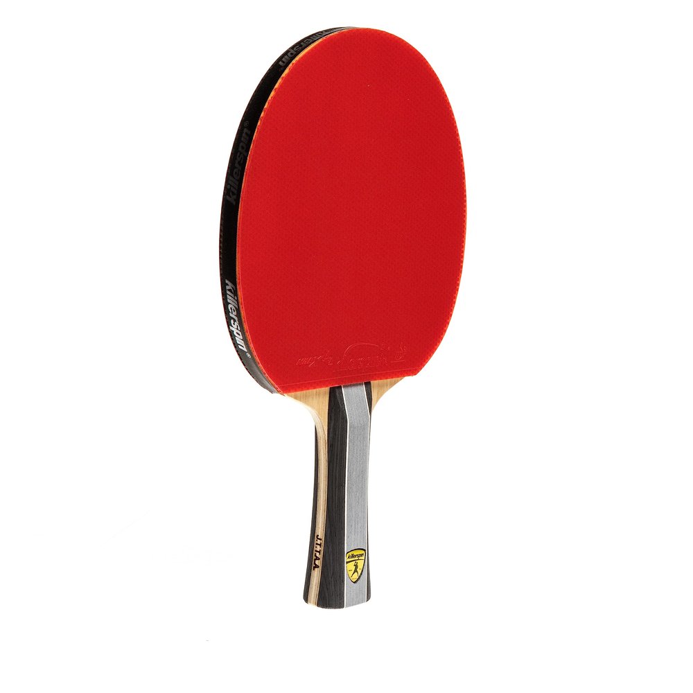 Killerspin KIDO 7P RTG Ping Pong Paddle, Advanced Table Tennis Players, Memory Book Paddle Case, Red/Black Flared