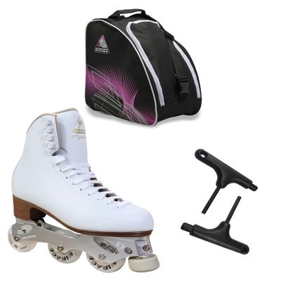 Jackson Utima Inline Roller Skates/White Mystique Women's Size 9 / Bundle with Bag JL350 and Wrench Tool 2pcs / JUST LAUNCHED 2022