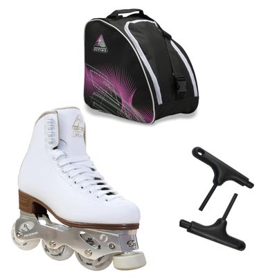 Jackson Utima Inline Roller Skates/White Finesse Women's Size 6 / Bundle with Bag JL350 and Wrench Tool 2pcs / JUST LAUNCHED 2022