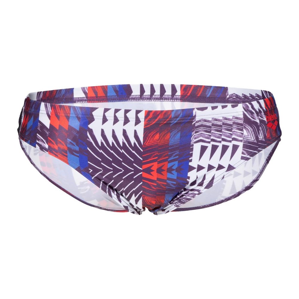 ARENA Men's Swim Briefs Allover MaxLife Swimsuit, Red/Multi, 22