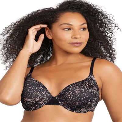Maidenform Women's DreamWire Underwire Bra, No-Poke Push-Up Bra, Moderate Coverage, Convertible T-Shirt Bra