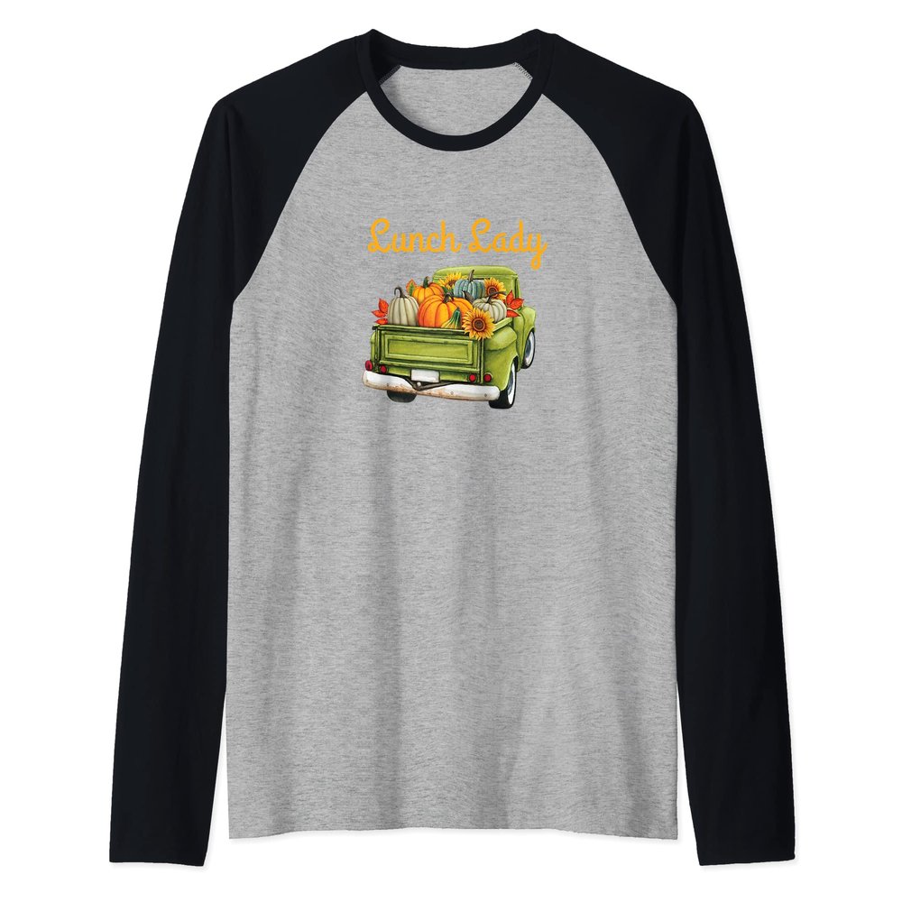 Lunch Lady School Cafeteria Worker School Food Server Raglan Baseball Tee