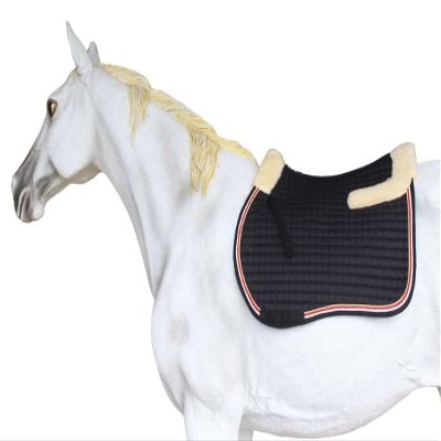 CHALLENGER Horse English Quilted All-Purpose Fleece Comfort Saddle Pad Black 72TS36BK