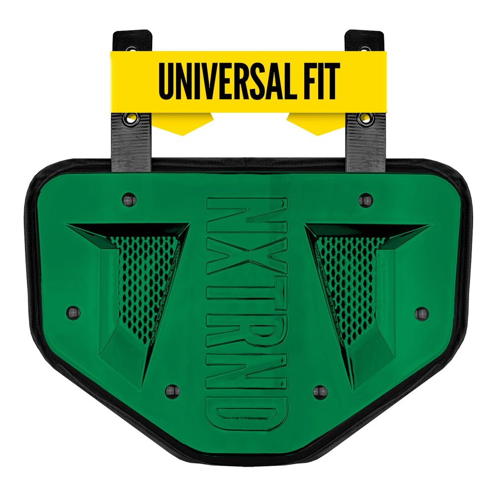 Nxtrnd Football Back Plate, Professional Football Backplates for Shoulder Pads, for Adult & Youth (Chrome Dark Green, Adult)