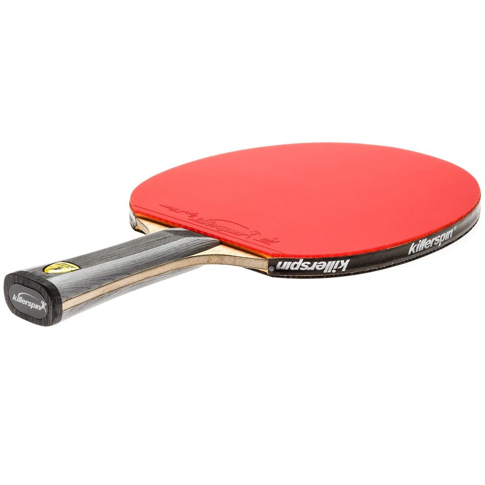 Killerspin Diamond TC Ping Pong Paddle, Advanced Table Tennis Paddle, Memory Book Paddle Case, Red/Black Flared