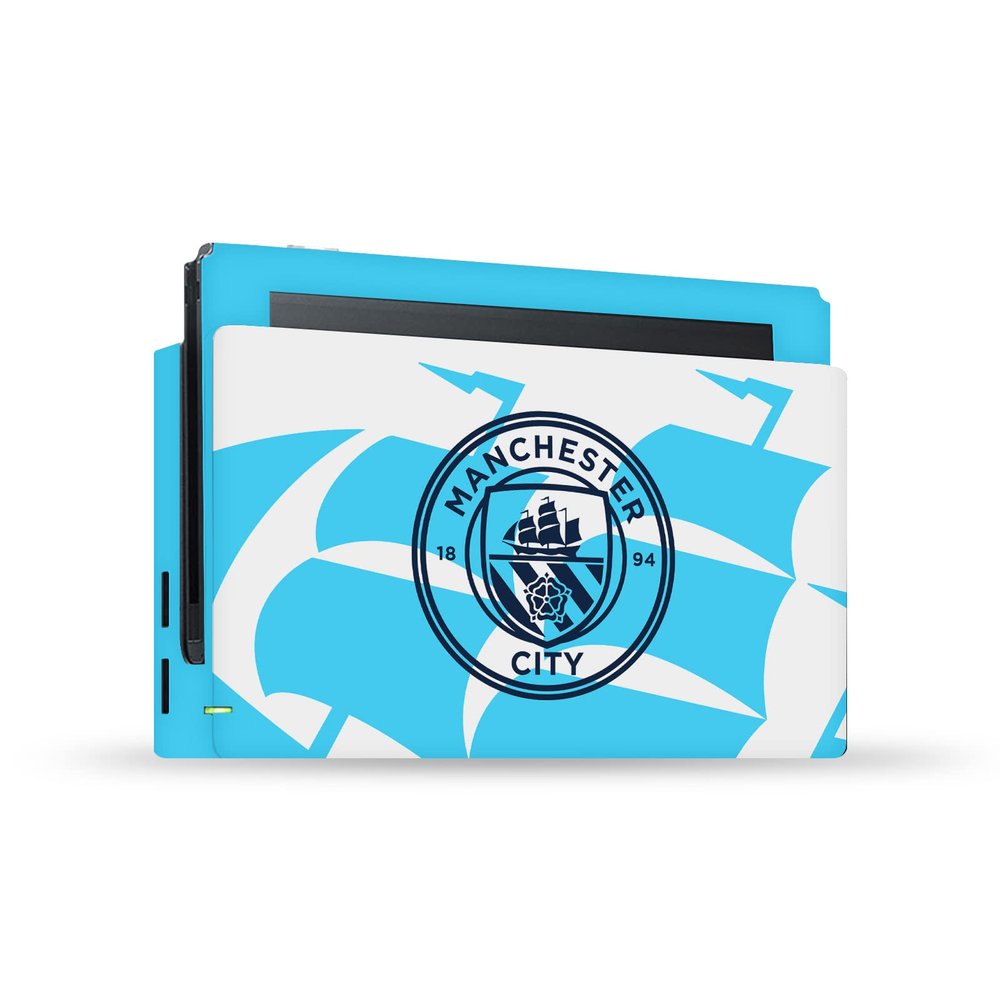 Head Case Designs Officially Licensed Manchester City Man City FC Badge Ship Logo Art Vinyl Sticker Gaming Skin Decal Cover Compatible With Nintendo Switch Console & Dock