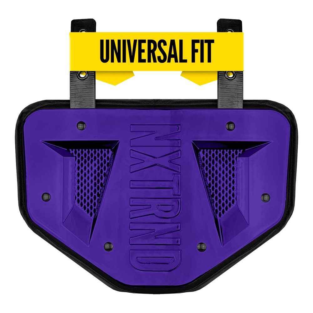 Nxtrnd Football Back Plate, Professional Football Backplates for Shoulder Pads, for Adult & Youth (Chrome Purple, Adult)