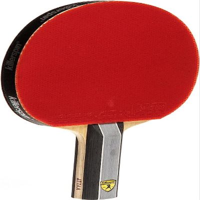 Killerspin KIDO 7P RTG Ping Pong Paddle, Advanced Table Tennis Players, Memory Book Paddle Case, Red/Black Straight