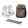 Jackson Ultima Finesse JS181 Figure Ice Skates for Women Bundle with Guardog Skate Guards, Jackson Skate Backpack/Skates Color: Pink/Width: Medium/Size: Youth 1 (Kid's) view 1