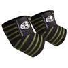 Gymreapers Weightlifting Elbow Wraps (1 Pair) - Flexible 40'' Elbow Compression Strap & Joint Support Brace - For Bench Press, Powerlifting, and Pressing (Green) view 1