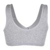 Telusu Elderly Women's Cotton Mastectomy Bras No Underwire Front Closure Breast Prosthesis Pocket Sports Bra Underwear (Color : Gray, Size : 95/42ABC) view 2