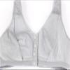 Telusu Elderly Women's Cotton Mastectomy Bras No Underwire Front Closure Breast Prosthesis Pocket Sports Bra Underwear (Color : Gray, Size : 95/42ABC) view 4