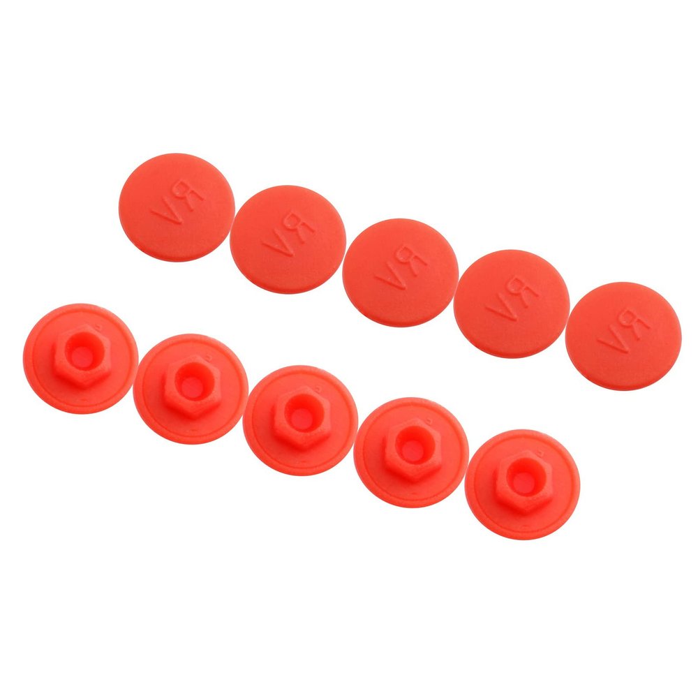 10 Pieces M5/M6 Bike Rubber Stem Top Cover Headset Cap Hexagon Screws Cap Hex Socket for Cycling Accessories MTB Mountain Road Foldable Bicycle Bolts Parts (Red,M6)