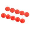 10 Pieces M5/M6 Bike Rubber Stem Top Cover Headset Cap Hexagon Screws Cap Hex Socket for Cycling Accessories MTB Mountain Road Foldable Bicycle Bolts Parts (Red,M6) view 1