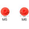 10 Pieces M5/M6 Bike Rubber Stem Top Cover Headset Cap Hexagon Screws Cap Hex Socket for Cycling Accessories MTB Mountain Road Foldable Bicycle Bolts Parts (Red,M6) view 3