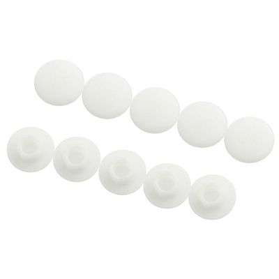 10 Pieces M5/M6 Bike Rubber Stem Top Cover Headset Cap Hexagon Screws Cap Hex Socket for Cycling Accessories MTB Mountain Road Foldable Bicycle Bolts Parts (White,M5)