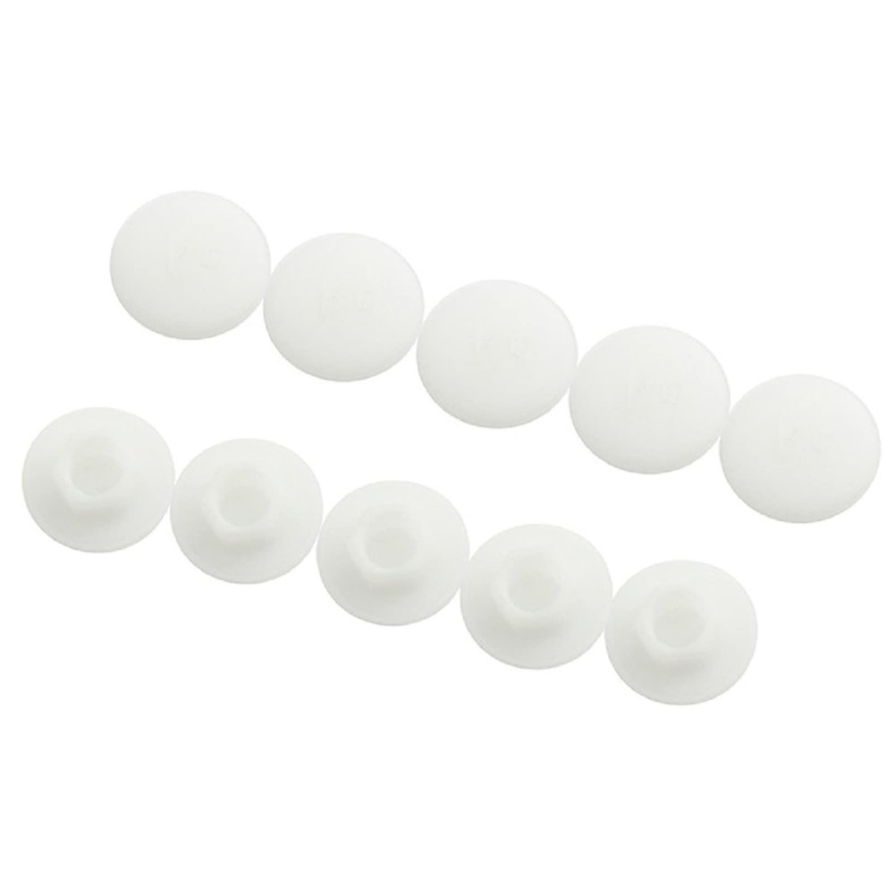 10 Pieces M5/M6 Bike Rubber Stem Top Cover Headset Cap Hexagon Screws Cap Hex Socket for Cycling Accessories MTB Mountain Road Foldable Bicycle Bolts Parts (White,M5)